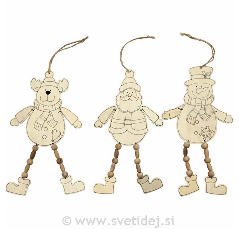 Božični obeski 20 cm, set 3