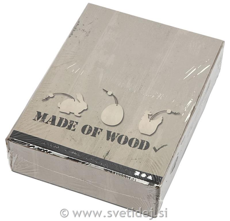 Leseni velikonočni obeski 6 cm, set 200