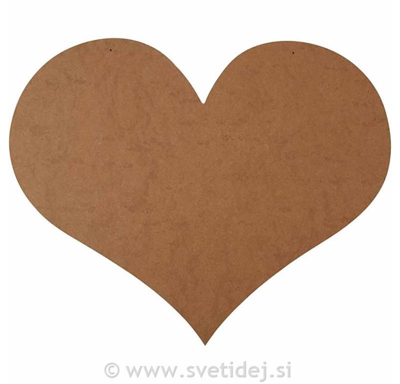 Leseno srce 50x40 cm, MDF