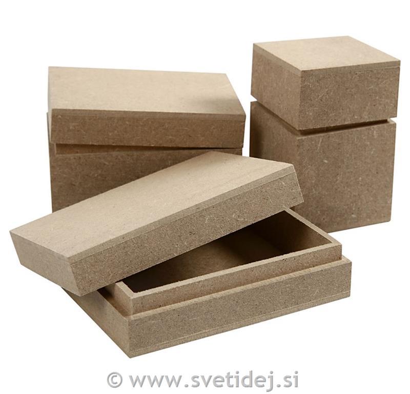 Male lesene škatlice 2,5-5 cm, MDF, 60