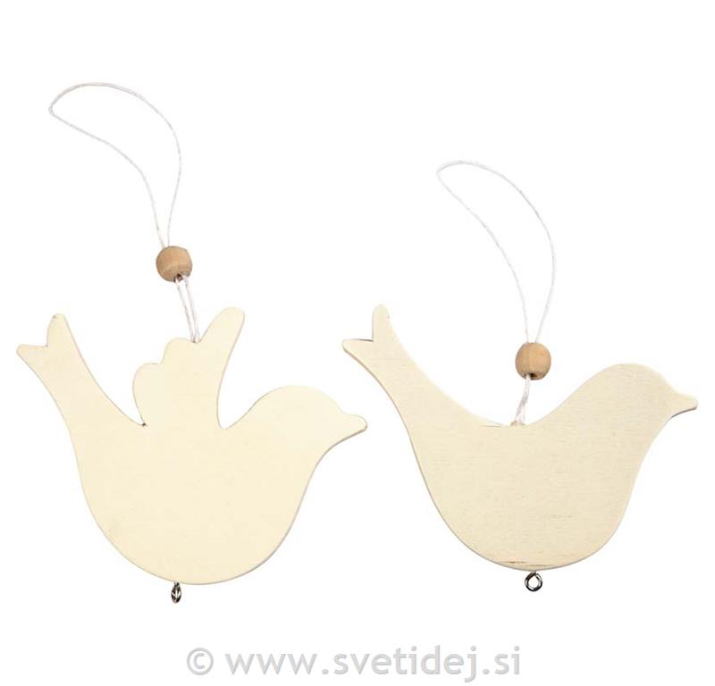 Leseni golobi, 7,5x9,5 cm, set 10