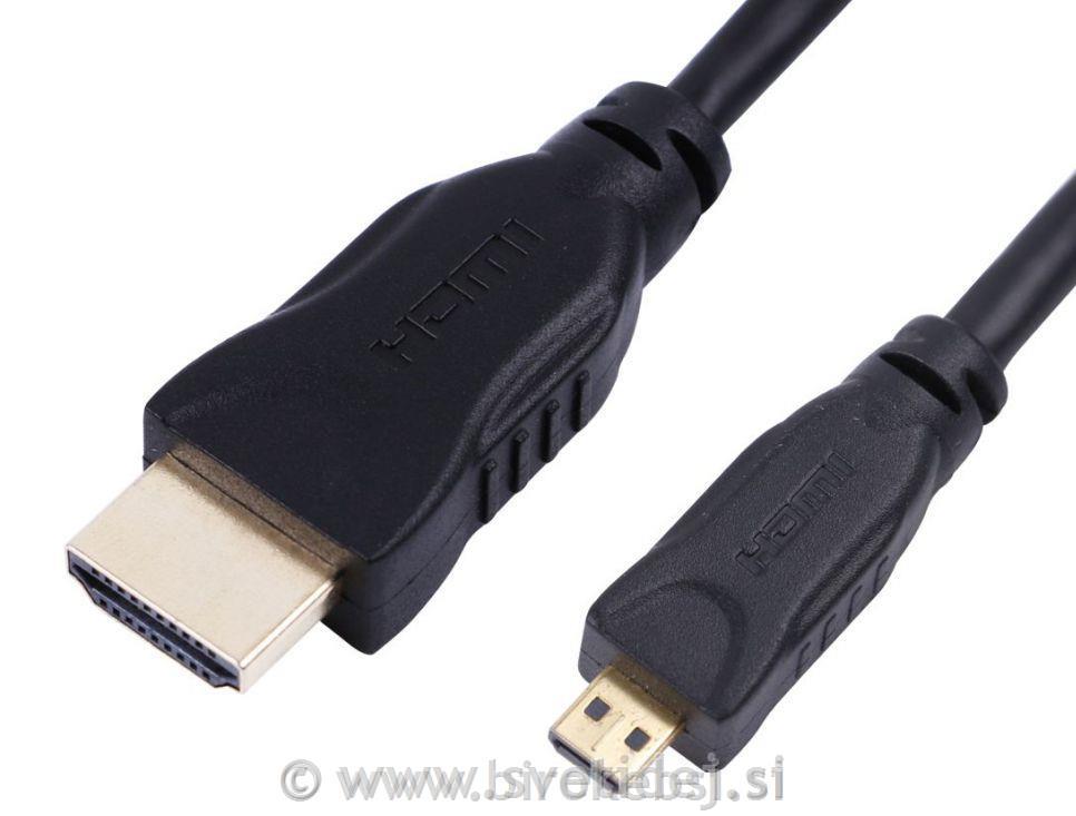 Kabel HDMI na HDMI Micro D 2.0, 3m