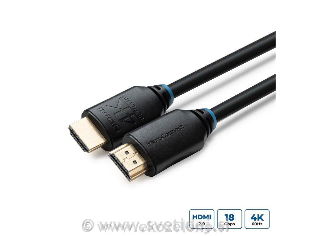 Kabel HDMI 2.0, 0,5m