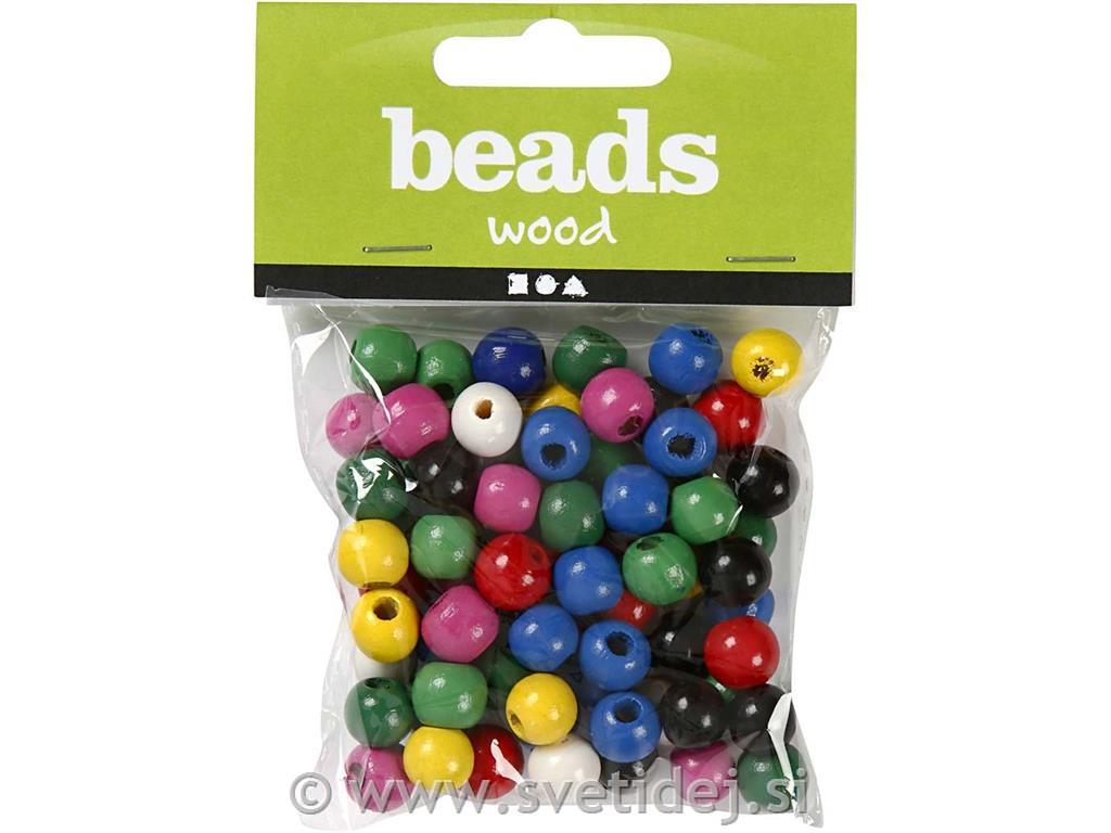 Lesene perle 12 mm, set 40