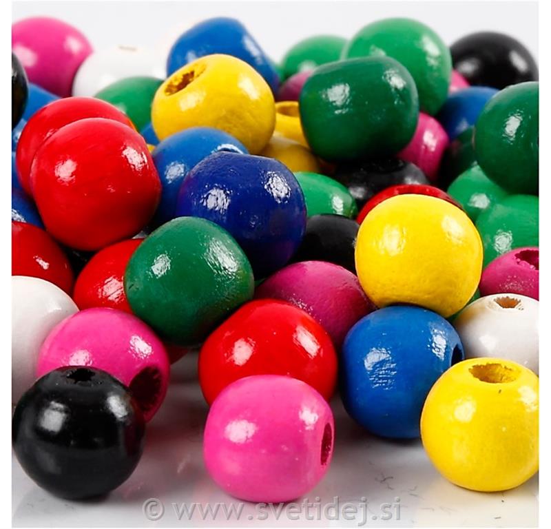Lesene perle mix, 10 mm, 230g-680 kosov