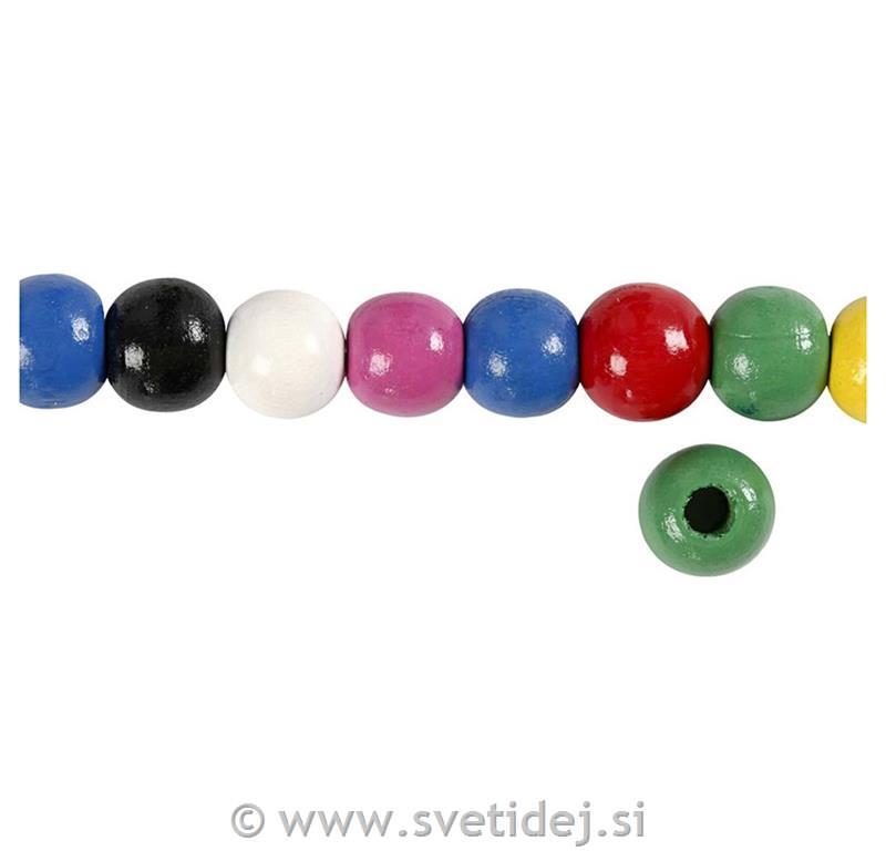 Lesene perle mix, 10 mm, 230g-680 kosov