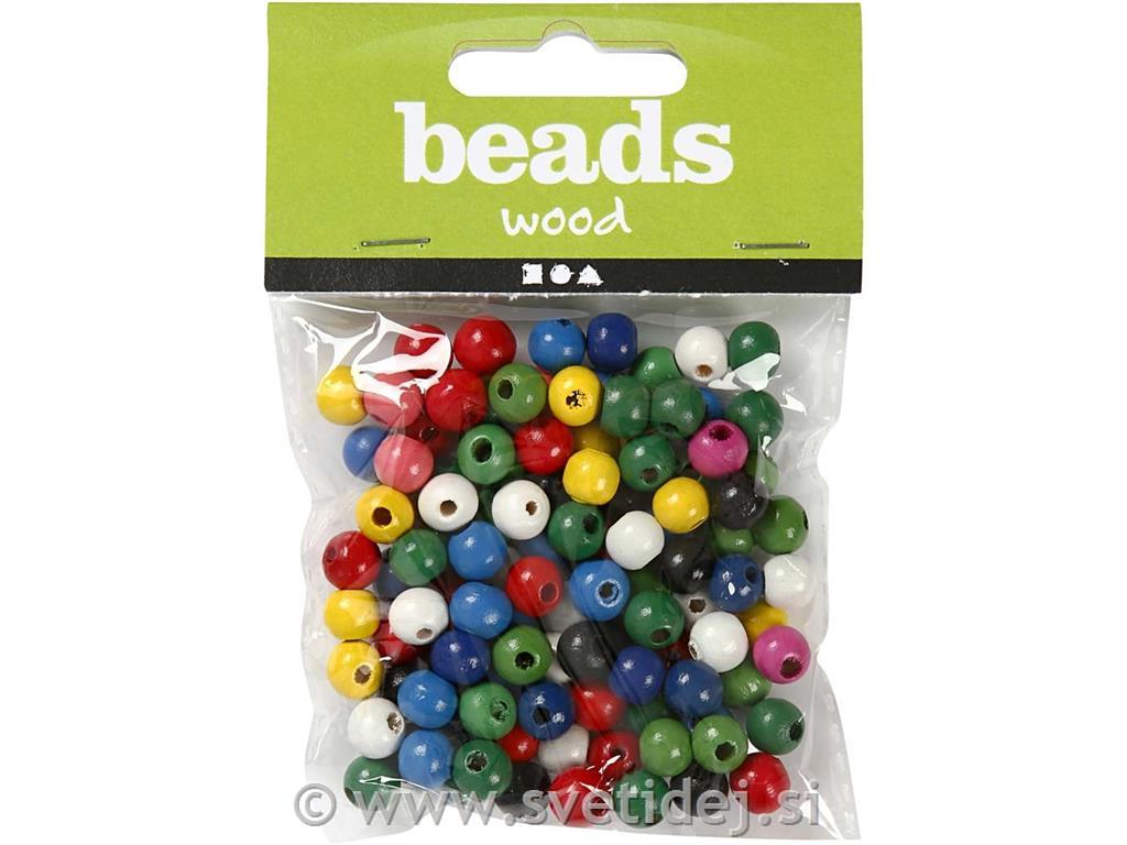 Lesene perle 8 mm, set 80