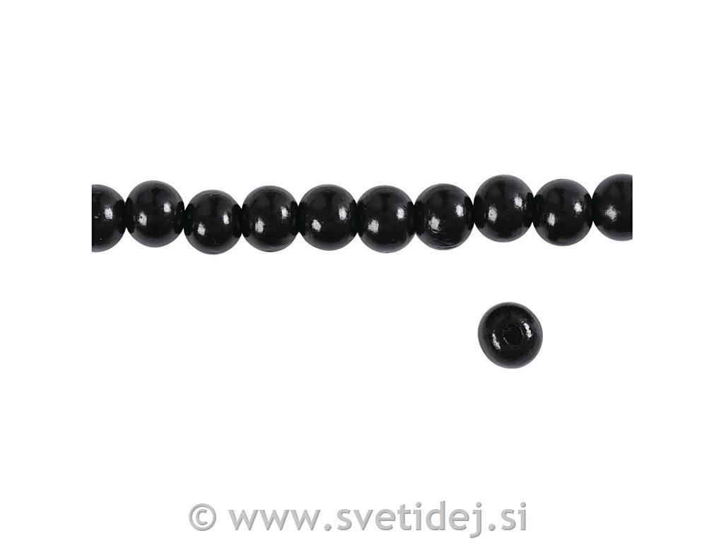 Lesene perle 10 mm, set 70,črne