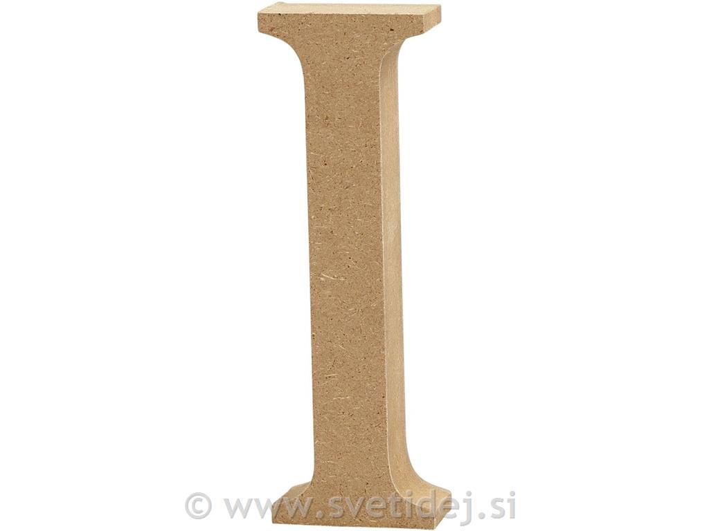 Lesena črka I, 13 cm