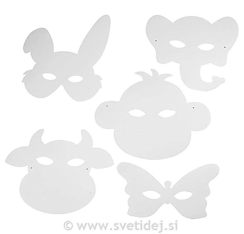 Maske iz kartona 13-24 cm, set 100