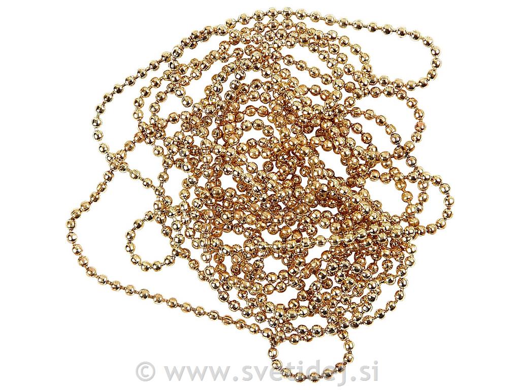 Verižica iz perl 1,5 mm, zlata, 1,5 m