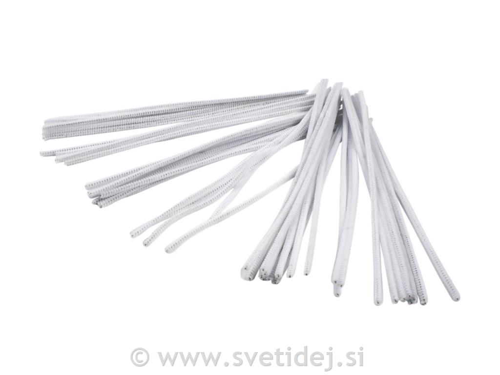 Kosmate žičke bele, deb.6 mm,30 cm,50