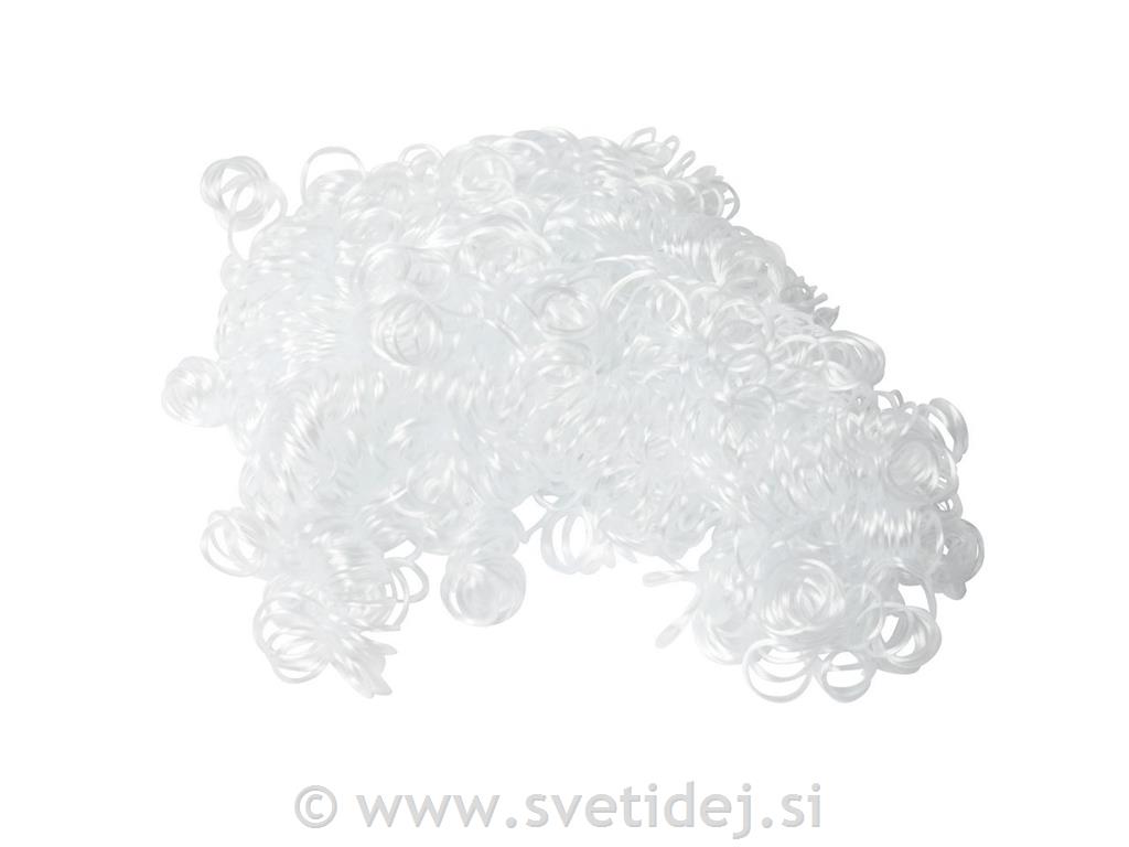 Skodrani lasje za lutke, 15 g, beli