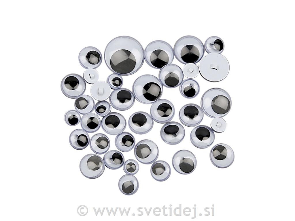 Gibljive oči za šivanje,8-20 mm, 250