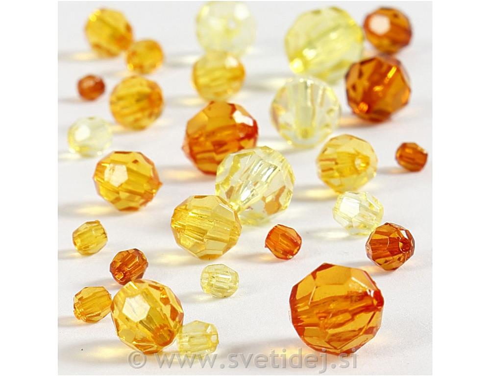 Brušene perle 4-12 mm, 250 g