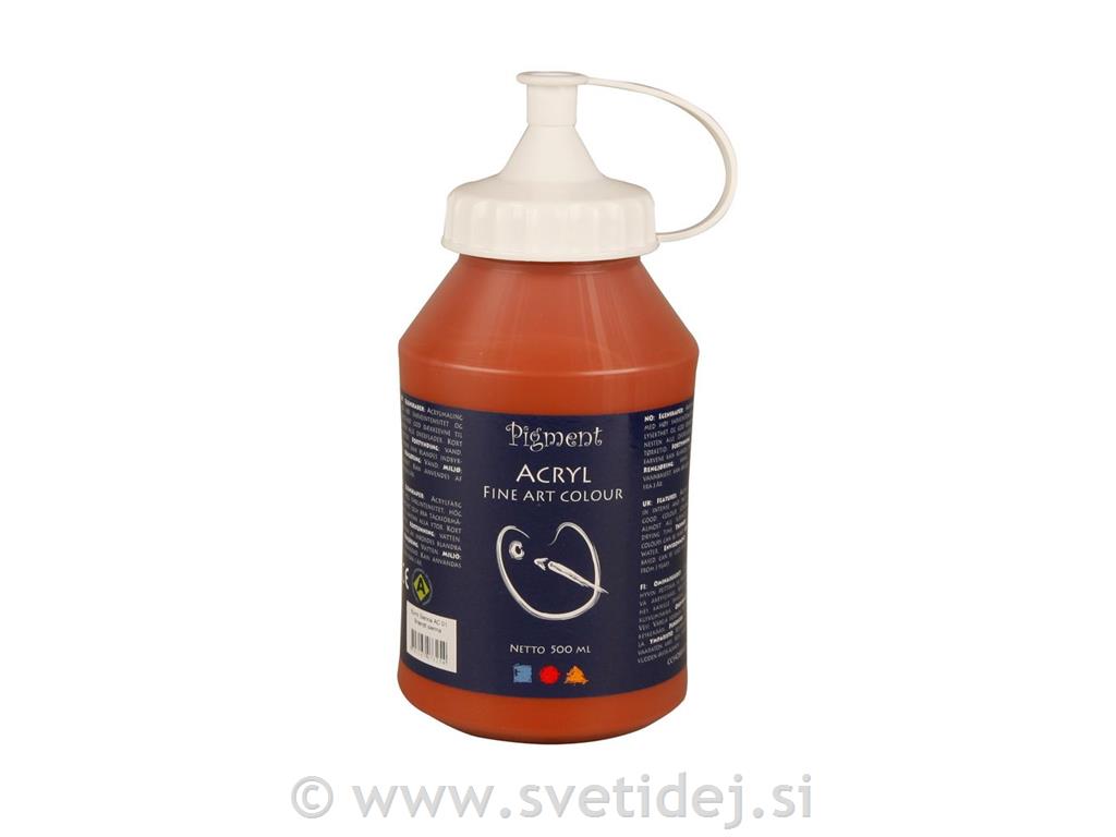 Pigment akril, 500 ml, žgana sienna