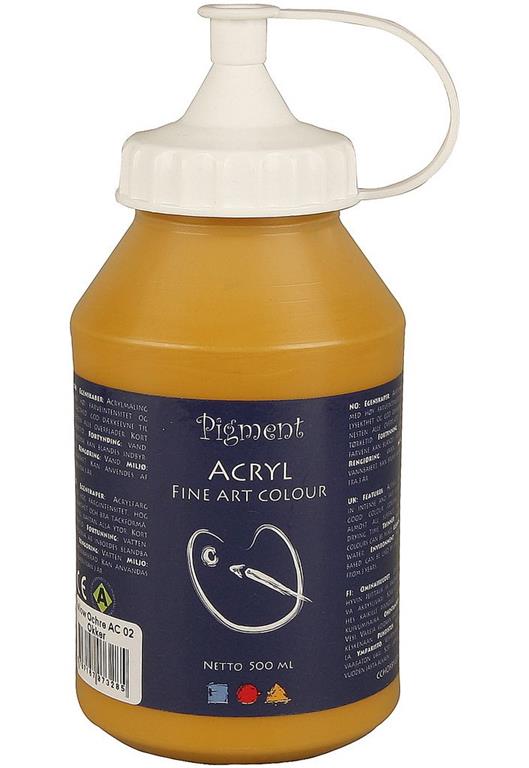 Pigment akril, 500 ml, oker