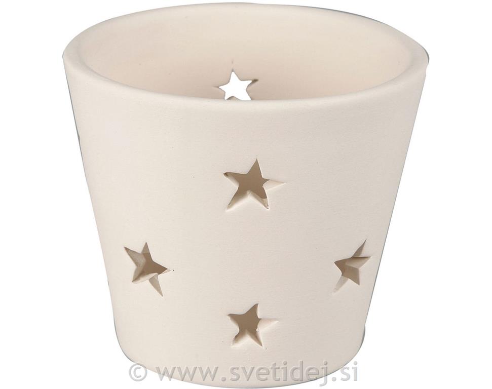 terakota svečnik 7 cm, set 12