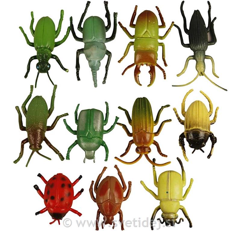Plastični insekti 5 cm, set 60