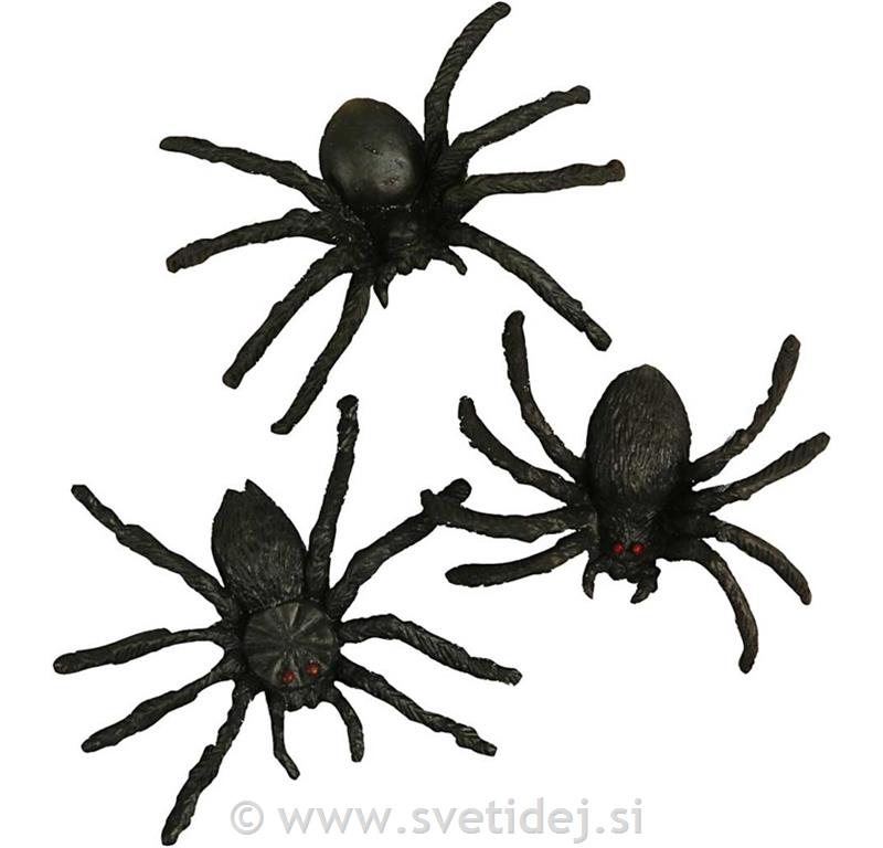 Plastični pajki 4 cm, set 60