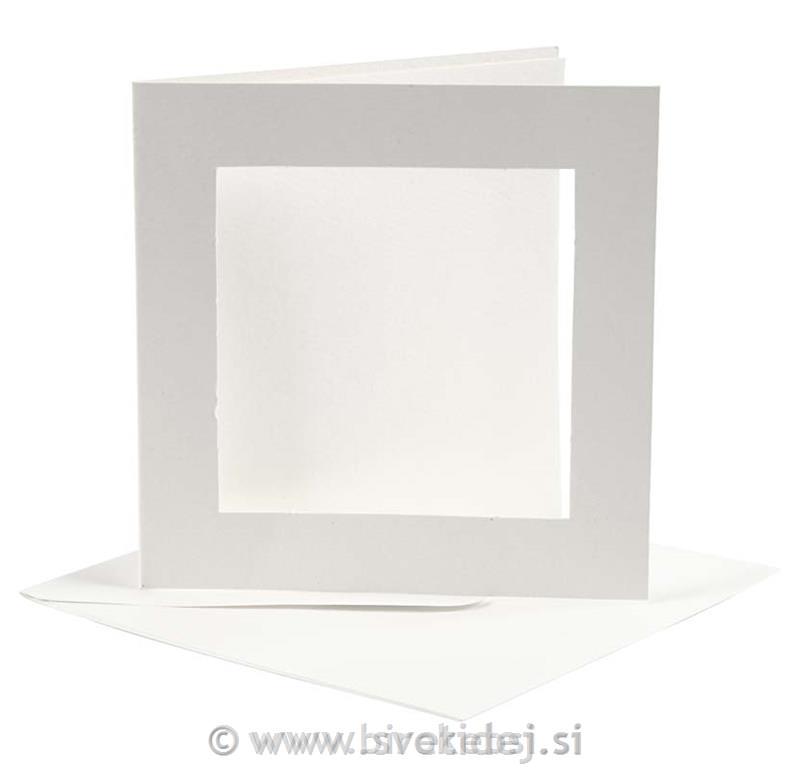Vizitka & kuverta, 12,5x12,5, set 10
