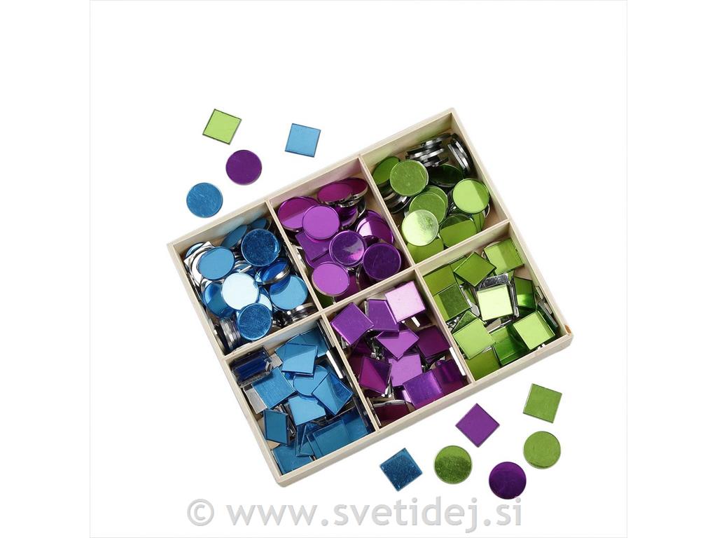 Mozaik ogledala, barvna, set 300