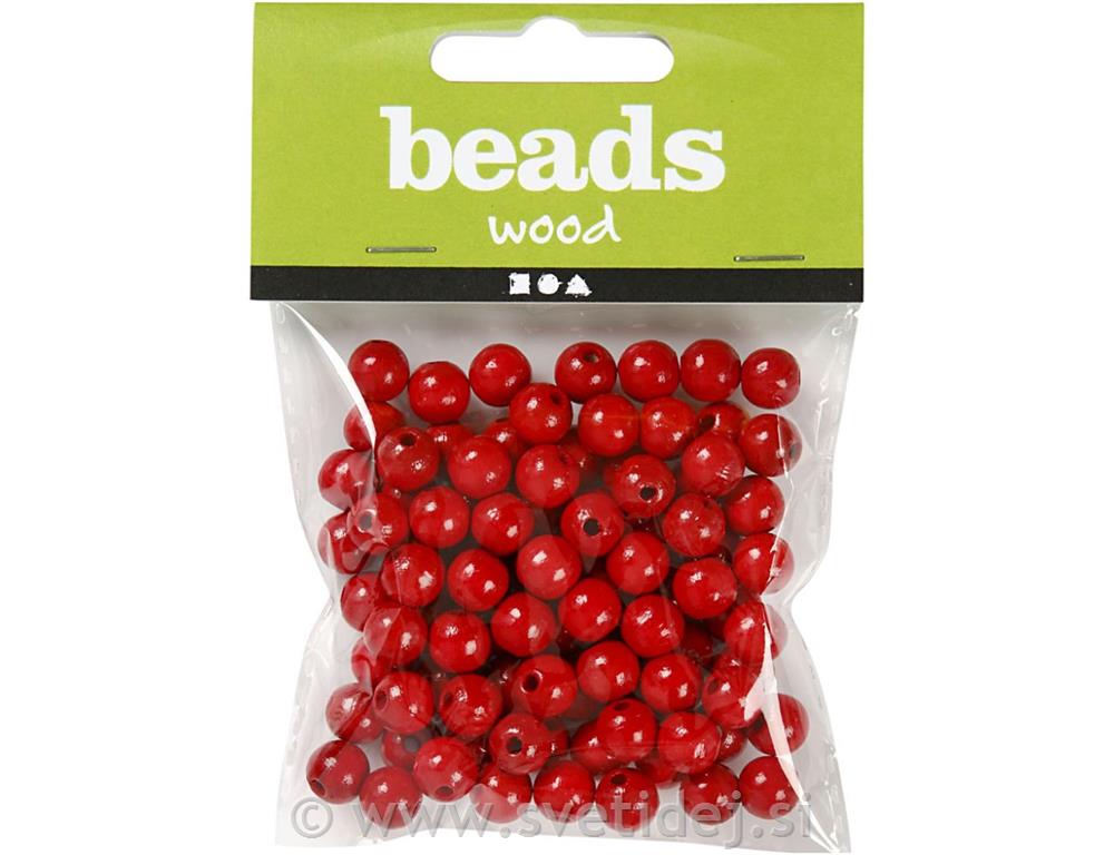 Lesene perle 8mm,15g, fi luknjice 2mm