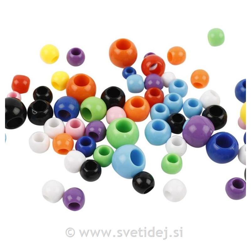 Perle plastične 6-10 mm, 700 ml