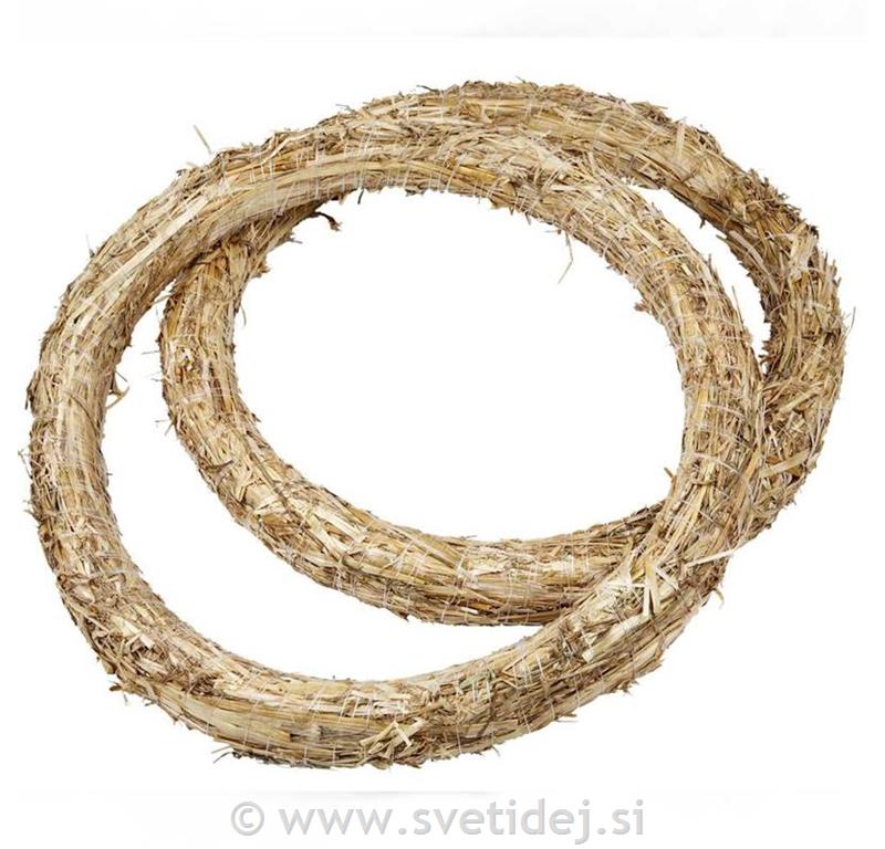Slamnat venec 35 cm, debelina 3 cm