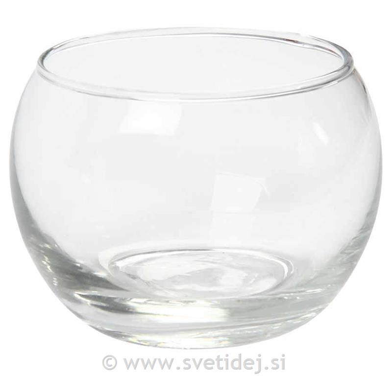 Stekleni svečnik 8 cm, set 12