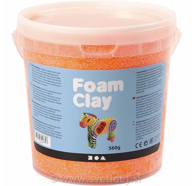 Foam Clay neon oranžen, 560 g