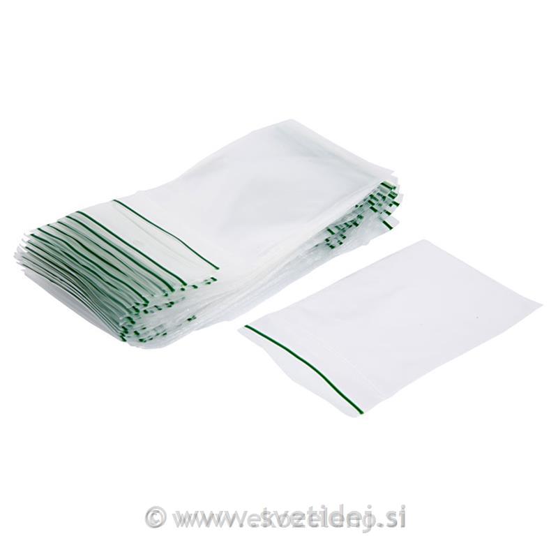 Vrečka z zadrgo. 6x8 cm, set 100