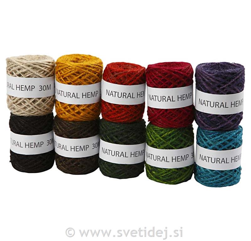 Naravne vrvice, set 10x30 m