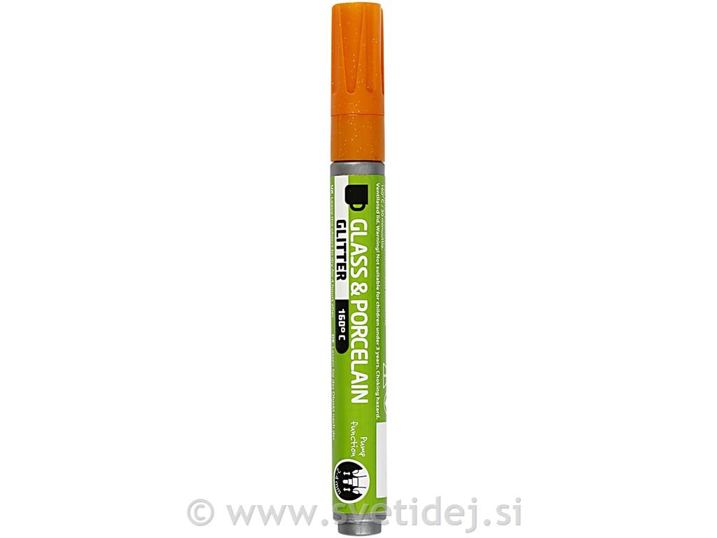 Flomas za steklo oranžne bleščice,2-4 mm