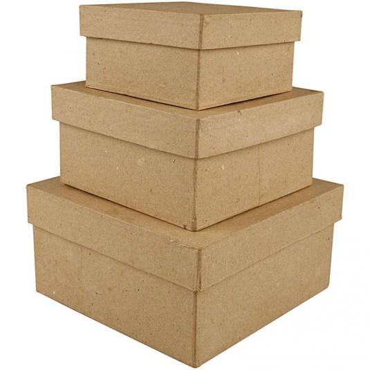 Škatla iz papirne mase, set 3