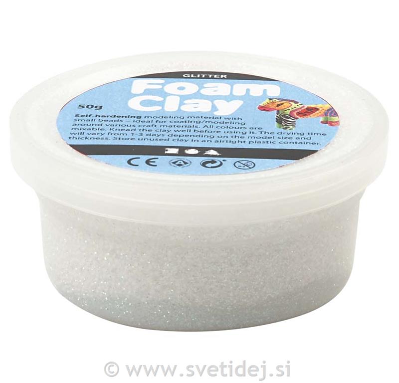 Foam Clay, masa bele bleščice, 35 g