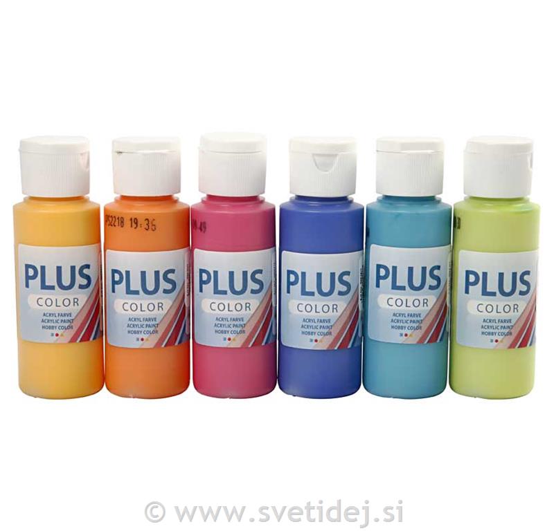 Plus Color akrilne barve set 6x60 ml