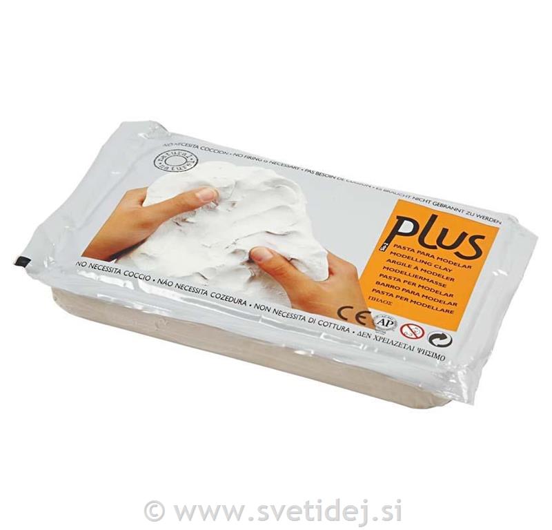 PLUS Modelirna masa bela 1 kg