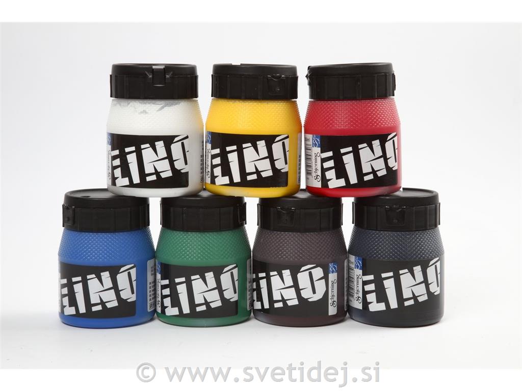 Lino barve za tiskanje, set 7x250 ml
