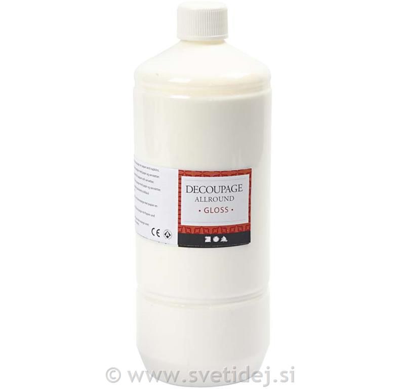 Decoupage lak, zlate bleščice ,250 ml