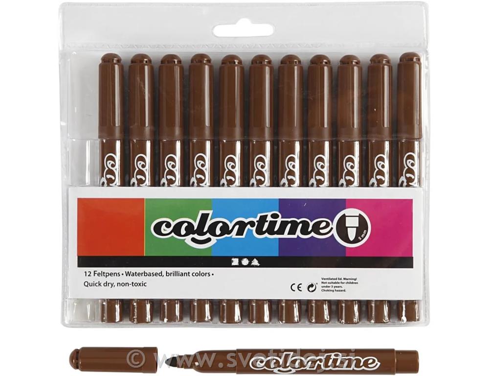 Colortime flomastri 5 mm, set 12