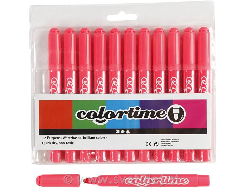 Colortime flomastri 5 mm, set 12