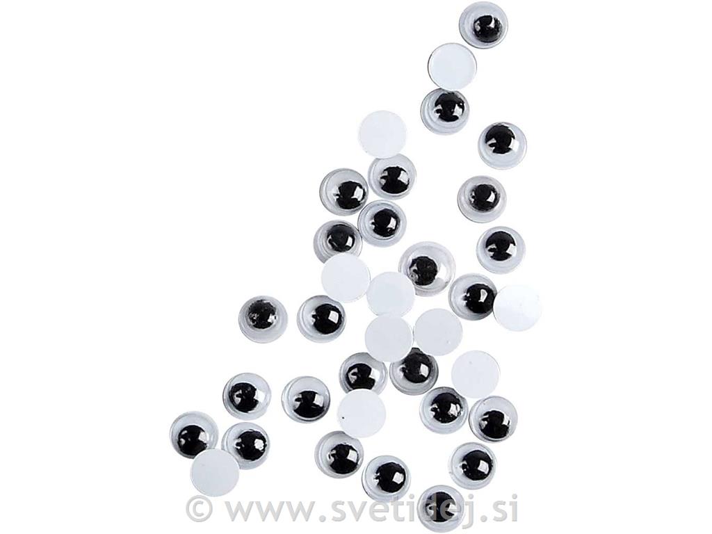 Gibljive oči 6 mm, set 1000