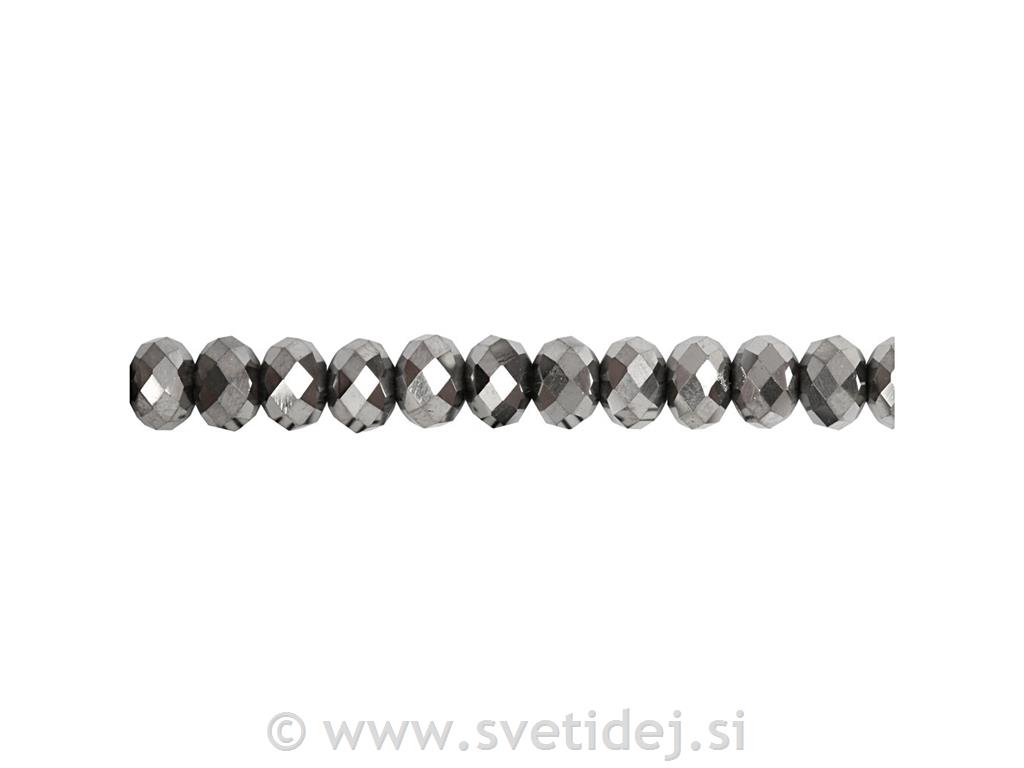 Kristalne perle 5x6 mm, set 100