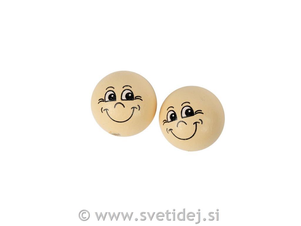 Lesene glave smejoče, 22 mm, set 10