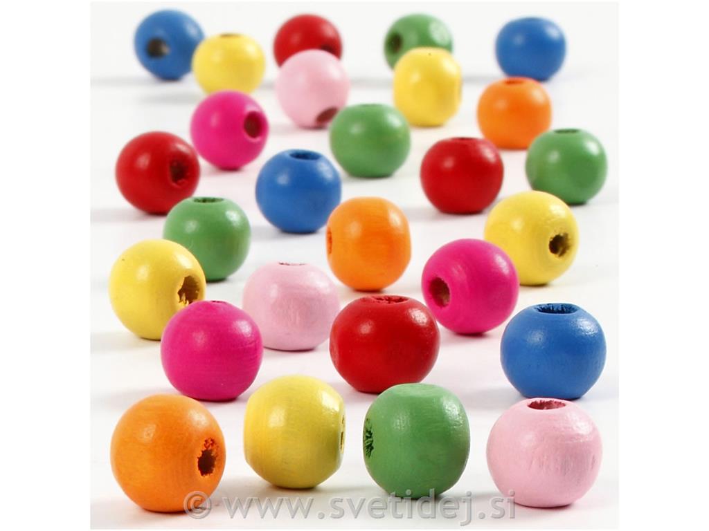 Lesene perle 8 mm, set 90