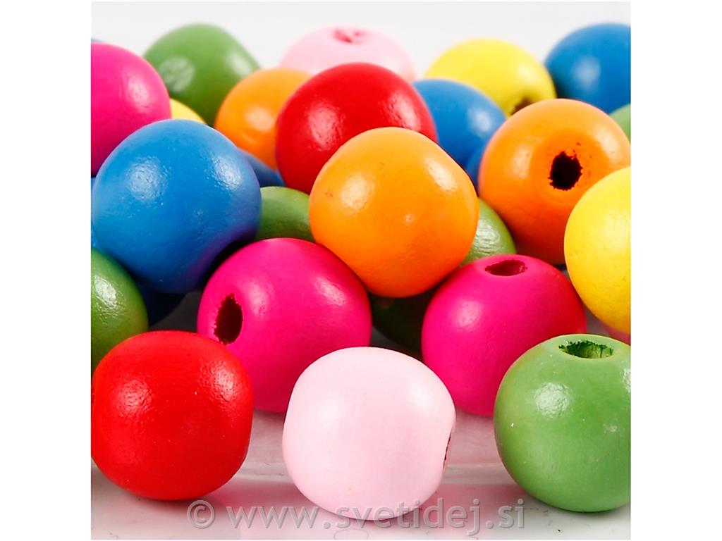Lesene perle 12 mm, set 40