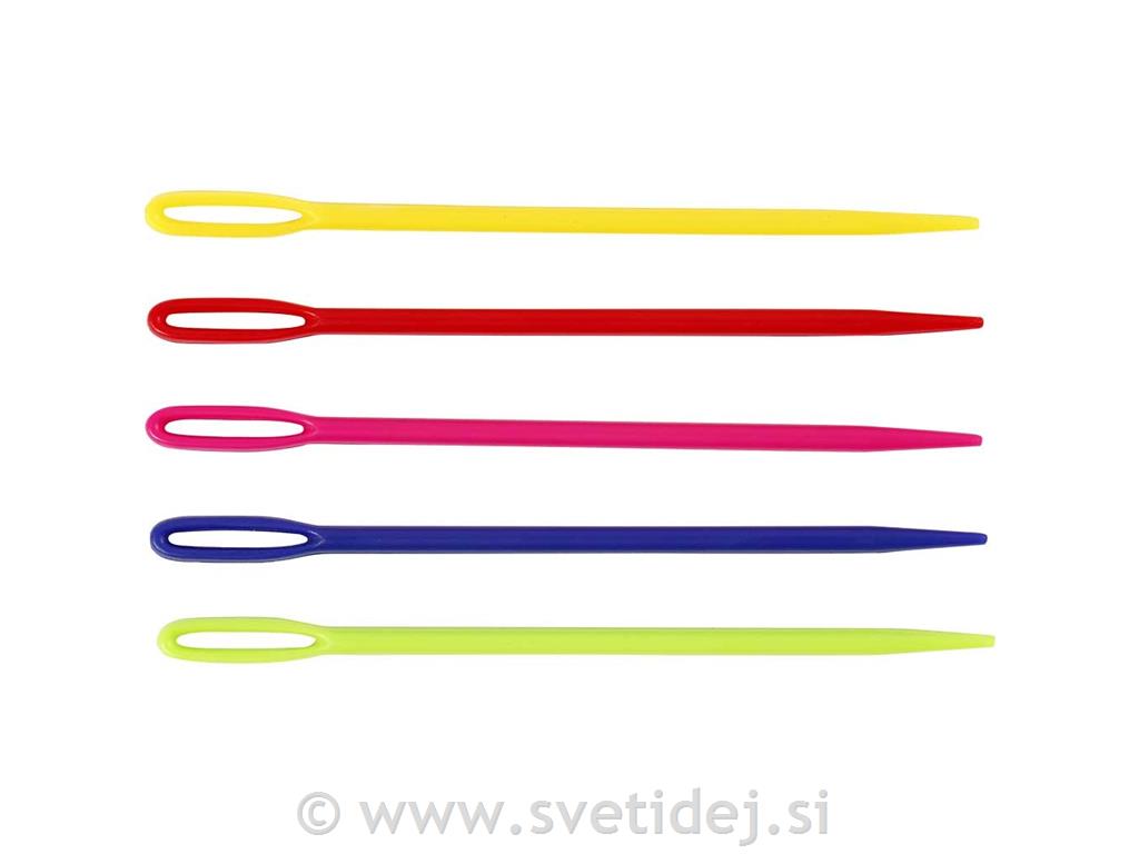 Šivanke plastične 7 cm, set 5