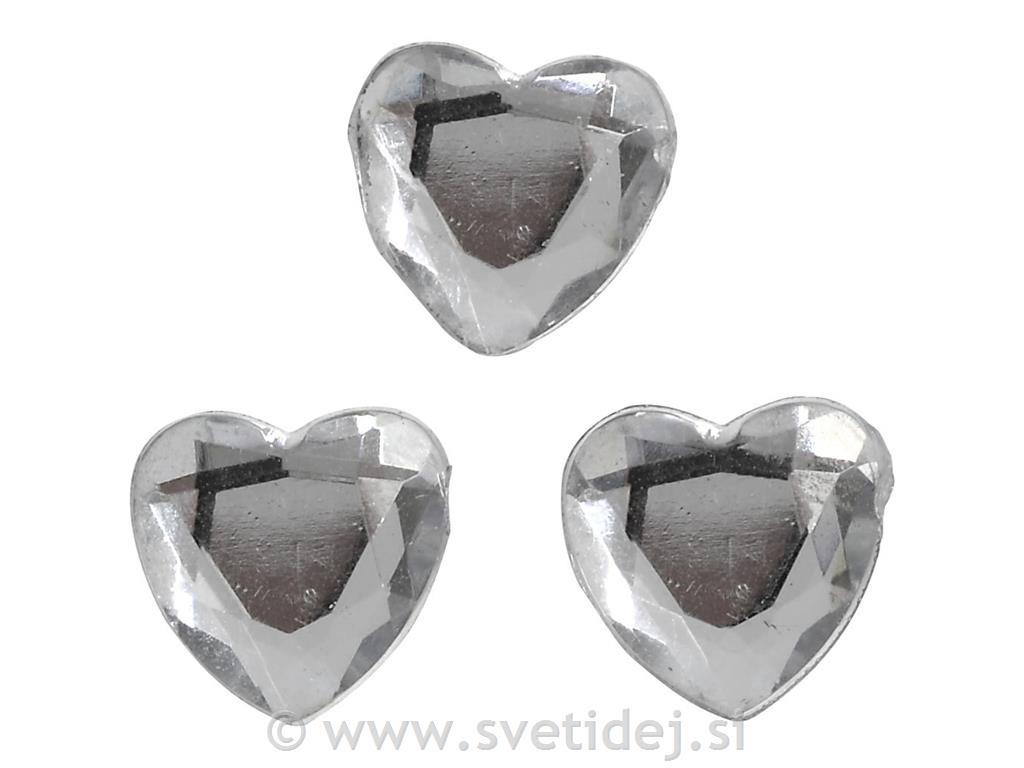 Kristali 10 mm, srebrni, set 150