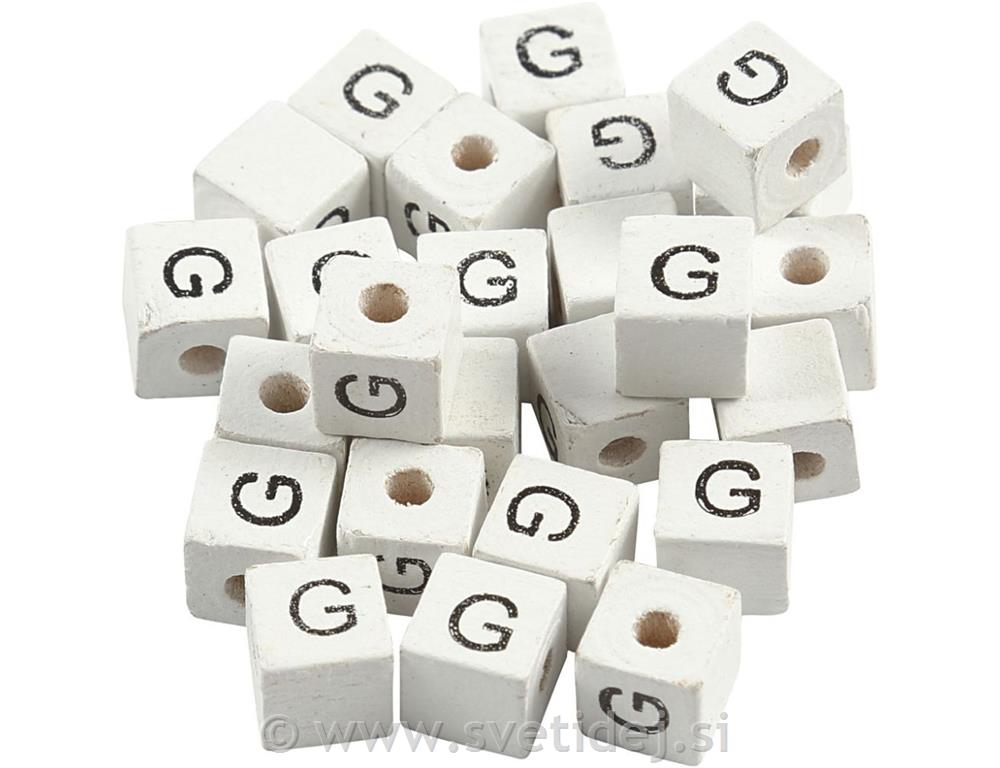 Lesene perle črka G,